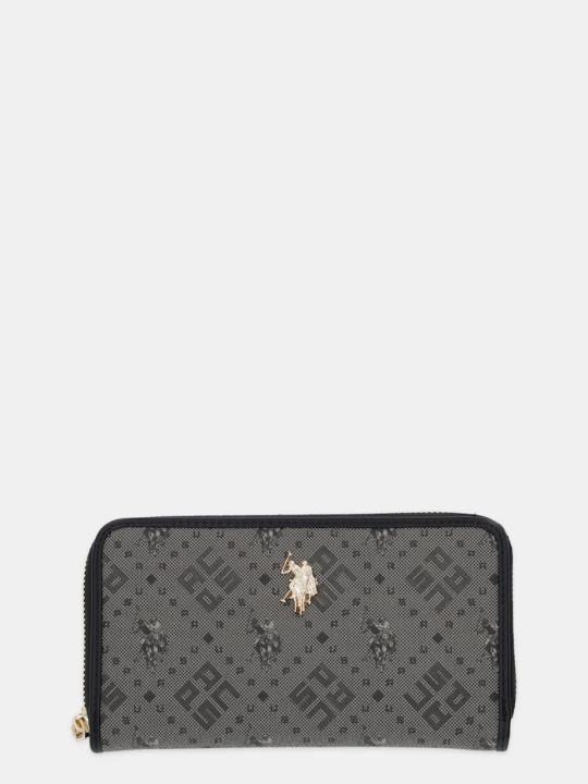 Zdjęcie produktu U.S. Polo Assn. portfel damski z imitacji skóry New Hampton szary