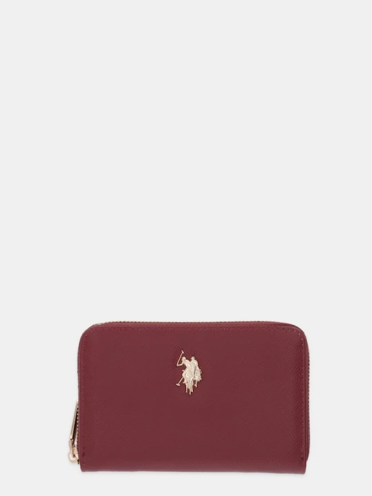 Zdjęcie produktu U.S. Polo Assn. portfel z imitacji skóry Jones bordowy
