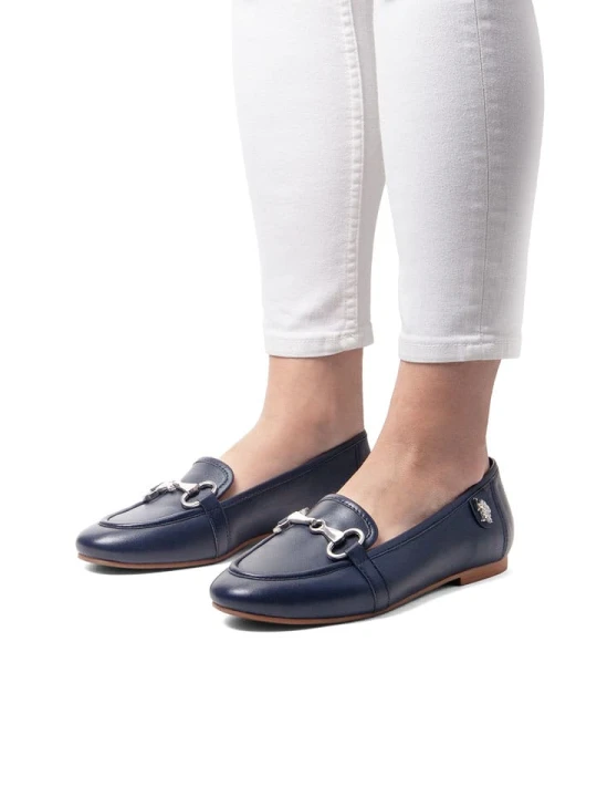 Zdjęcie produktu U.S. Polo Assn. Skórzane mokasyny w kolorze granatowym rozmiar: 39