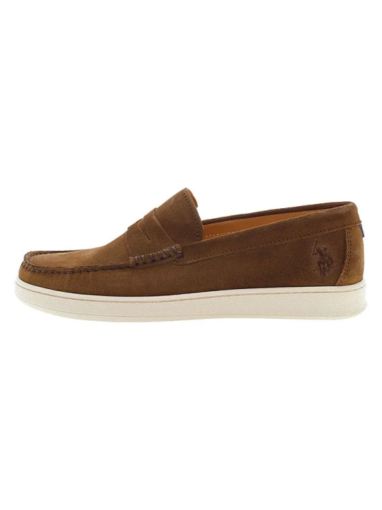 Zdjęcie produktu U.S. Polo Assn. Skórzane slippersy w kolorze brązowym rozmiar: 41