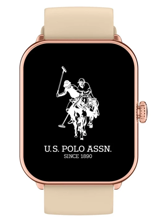 Zdjęcie produktu U.S. Polo Assn. Smartwatch w kolorze różowozłoto-beżowym rozmiar: onesize