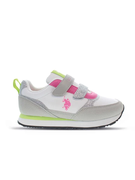 Zdjęcie produktu U.S. Polo Assn. Sneakersy w kolorze szaro-biało-różowym rozmiar: 34