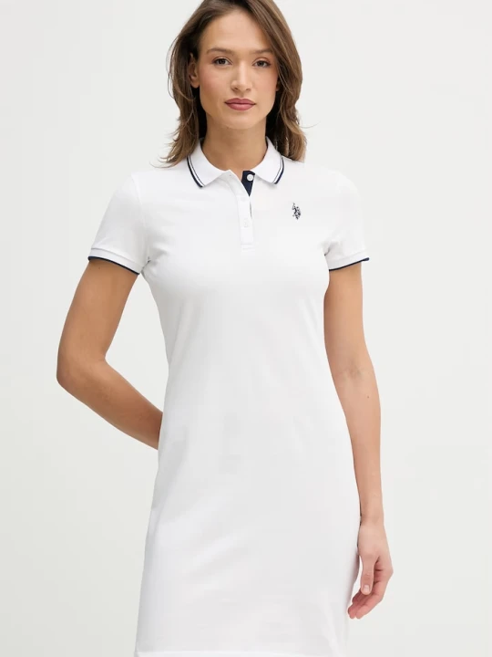 Zdjęcie produktu U.S. Polo Assn. sukienka bawełniana POLO DRESS biały
