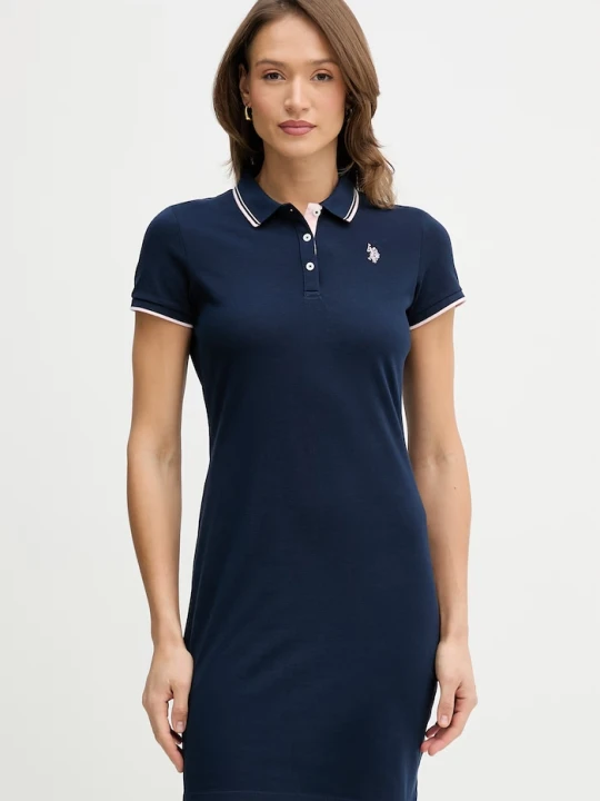 Zdjęcie produktu U.S. Polo Assn. sukienka bawełniana POLO DRESS granatowy