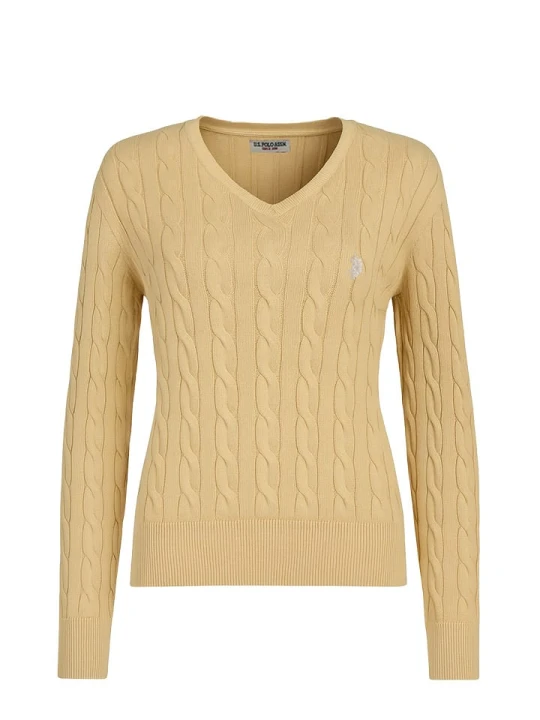 Zdjęcie produktu U.S. Polo Assn. Sweter w kolorze beżowym rozmiar: XXL