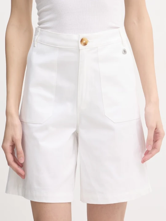 Zdjęcie produktu U.S. Polo Assn. szorty damskie bawełniane z elastanem CHINO biały