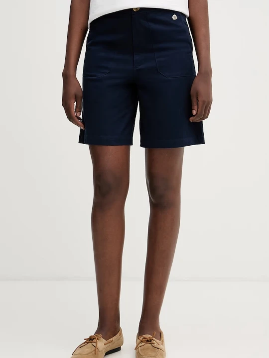 Zdjęcie produktu U.S. Polo Assn. szorty damskie bawełniane z elastanem CHINO granatowy