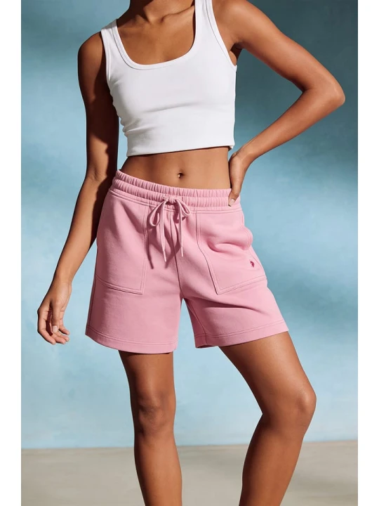 Zdjęcie produktu U.S. Polo Assn. Szorty dresowe w kolorze jasnoróżowym rozmiar: M
