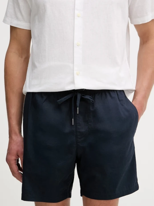Zdjęcie produktu U.S. Polo Assn. szorty z dodatkiem lnu LINEN DECK granatowy