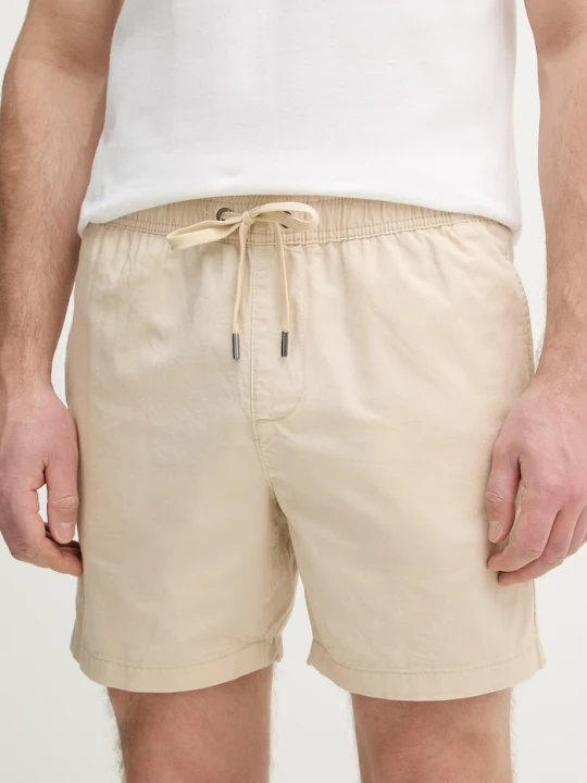 Zdjęcie produktu U.S. Polo Assn. szorty z dodatkiem lnu LINEN DECK beżowy