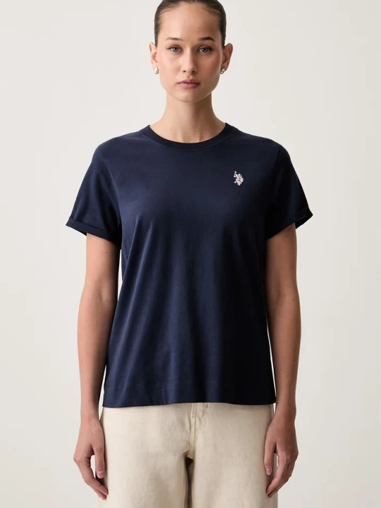 Zdjęcie produktu U.S. Polo Assn. T-shirt damski bawełniany CREW NECK granatowy