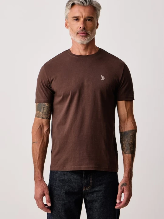 Zdjęcie produktu U.S. Polo Assn. T-shirt męski bawełniany DHM brązowy