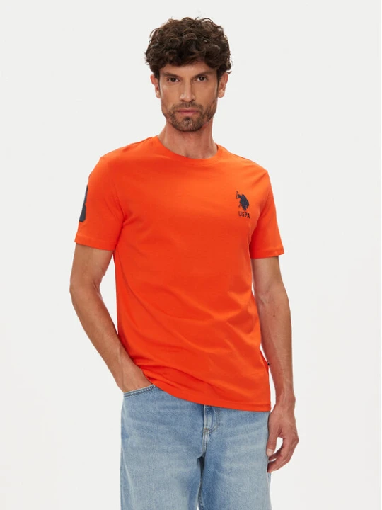 Zdjęcie produktu U.S. Polo Assn. T-Shirt MUP3311 Pomarańczowy Slim Fit