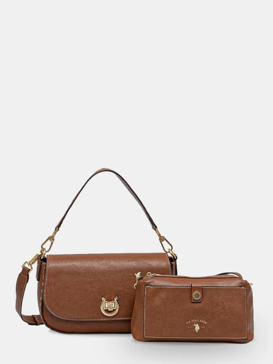 Zdjęcie produktu U.S. Polo Assn. torebka crossbody damska z imitacji skóry Middleton brązowy