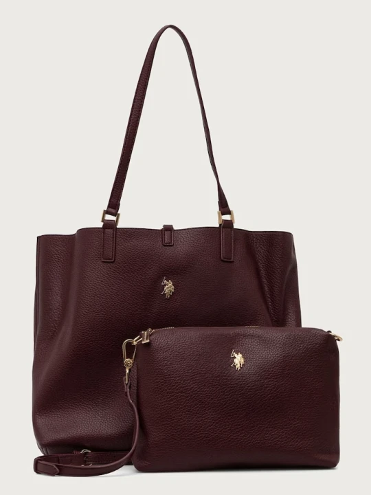 Zdjęcie produktu U.S. Polo Assn. torebka damska z imitacji skóry ROGERSVILLE bordowy