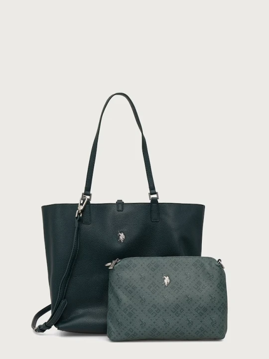 Zdjęcie produktu U.S. Polo Assn. torebka dwustronna damska z imitacji skóry Malibu zielony