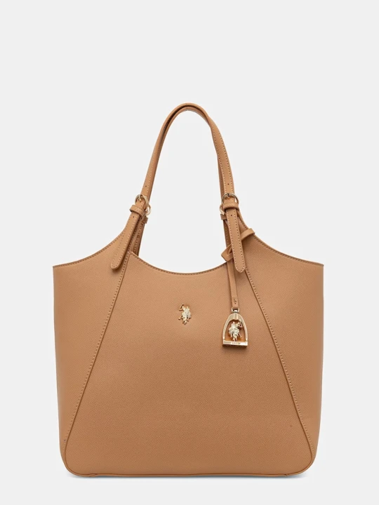 Zdjęcie produktu U.S. Polo Assn. torebka shopper damska z imitacji skóry JONES beżowy