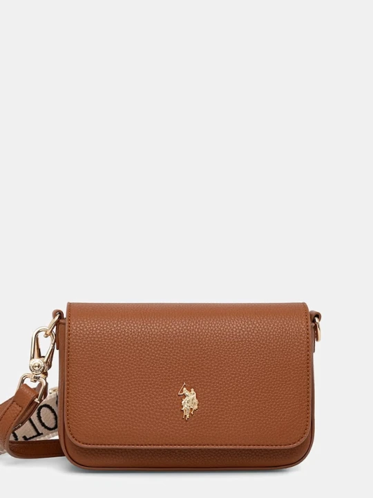 Zdjęcie produktu U.S. Polo Assn. torebka crossbody damska z imitacji skóry Mansion brązowy
