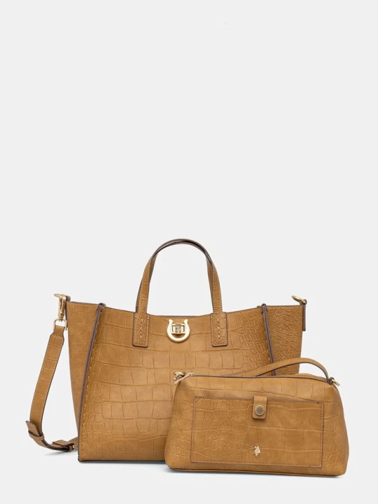 Zdjęcie produktu U.S. Polo Assn. torebka shopper damska z imitacji skóry MIDDLETON żółty