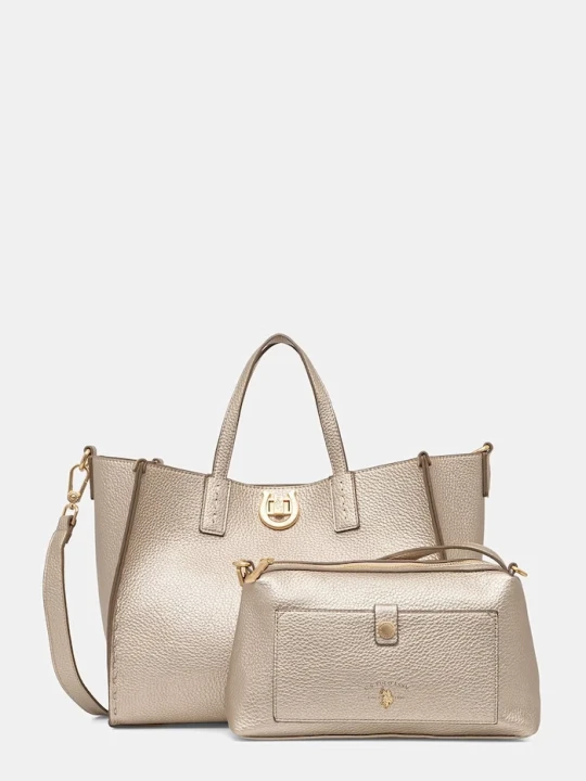Zdjęcie produktu U.S. Polo Assn. torebka shopper damska z imitacji skóry MIDDLETON złoty