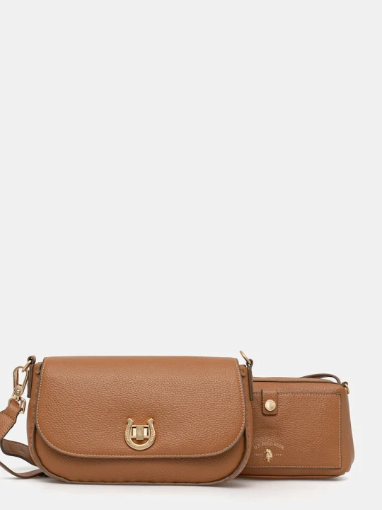 Zdjęcie produktu U.S. Polo Assn. torebka crossbody damska z imitacji skóry Middleton brązowy