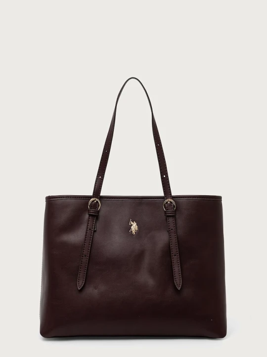 Zdjęcie produktu U.S. Polo Assn. torebka shopper damska z imitacji skóry Blackstone bordowy