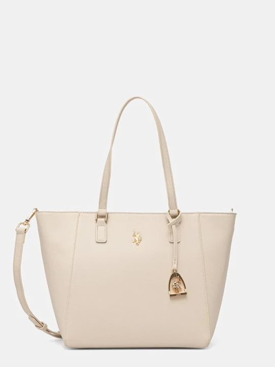 Zdjęcie produktu U.S. Polo Assn. torebka shopper damska z imitacji skóry Jones beżowy