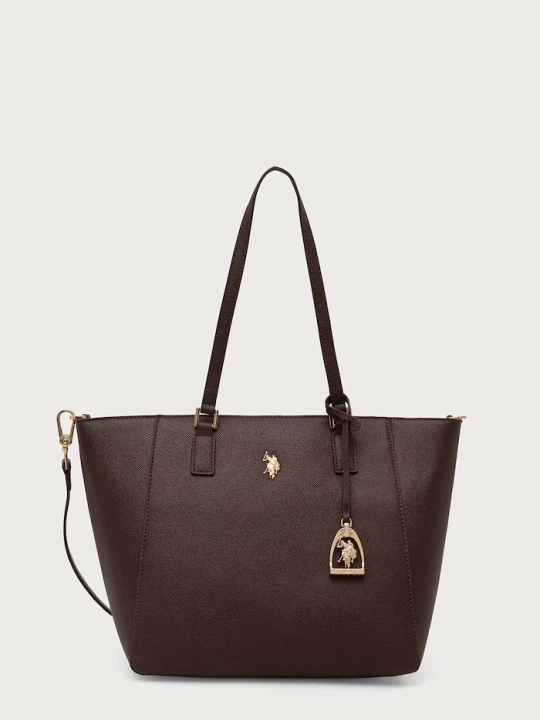 Zdjęcie produktu U.S. Polo Assn. torebka shopper damska z imitacji skóry Jones brązowy