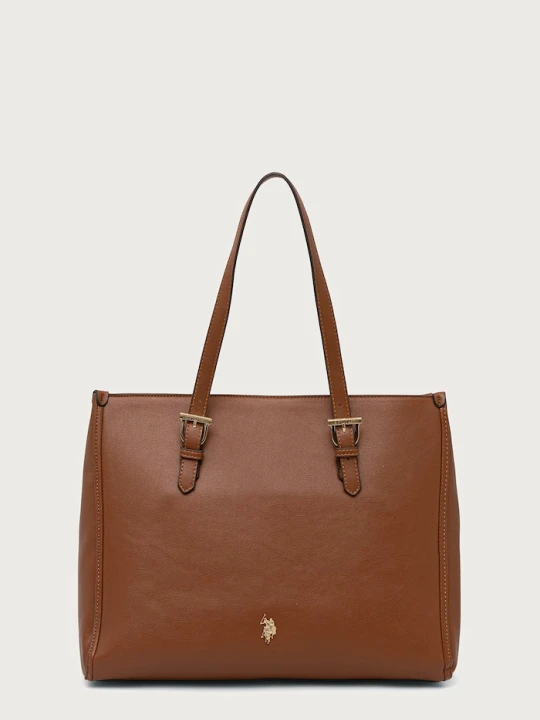 Zdjęcie produktu U.S. Polo Assn. torebka shopper damska z imitacji skóry NANTUCKET brązowy