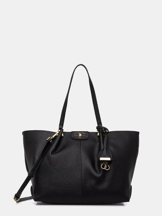 Zdjęcie produktu U.S. Polo Assn. torebka shopper damska z imitacji skóry ROYAL STEWART czarny