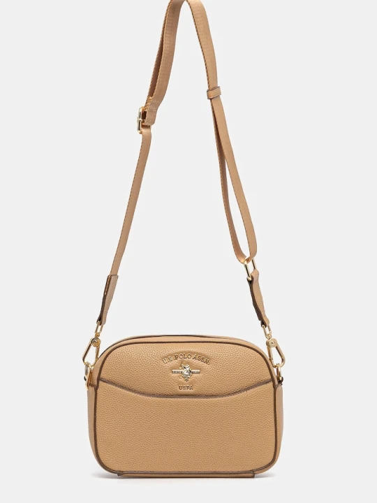 Zdjęcie produktu U.S. Polo Assn. torebka crossbody damska z imitacji skóry Stanford beżowy