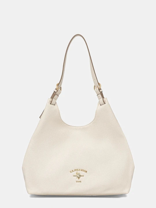 Zdjęcie produktu U.S. Polo Assn. torebka hobo damska z imitacji skóry Stanford beżowy