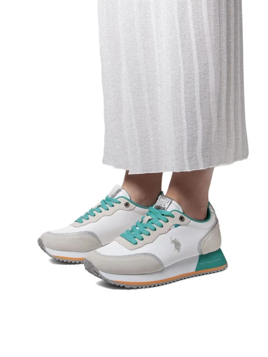 Zdjęcie produktu U.S. Polo Sneakersy w kolorze biało-turkusowym rozmiar: 36