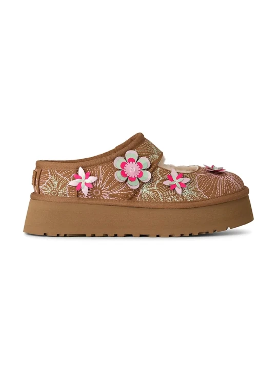 Zdjęcie produktu UGG baleriny zamszowe W Bea Mary Jane Meadow brązowy