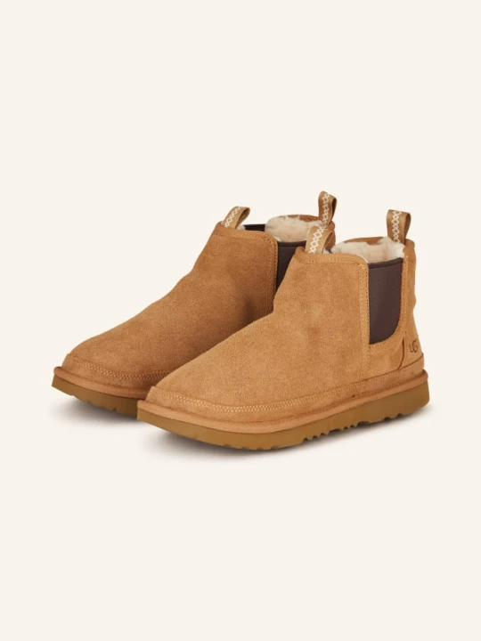 Zdjęcie produktu Ugg Botki Chelsea Ze Sztucznym Futrem braun KONIAKOWY