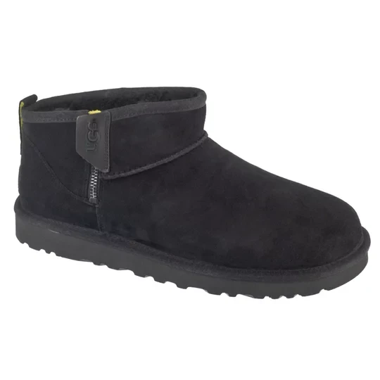 Zdjęcie produktu UGG Classic Ultra Mini Zip 1143984-BPRF, Męskie, Czarne, buty zimowe, skóra zamszowa, rozmiar: 42