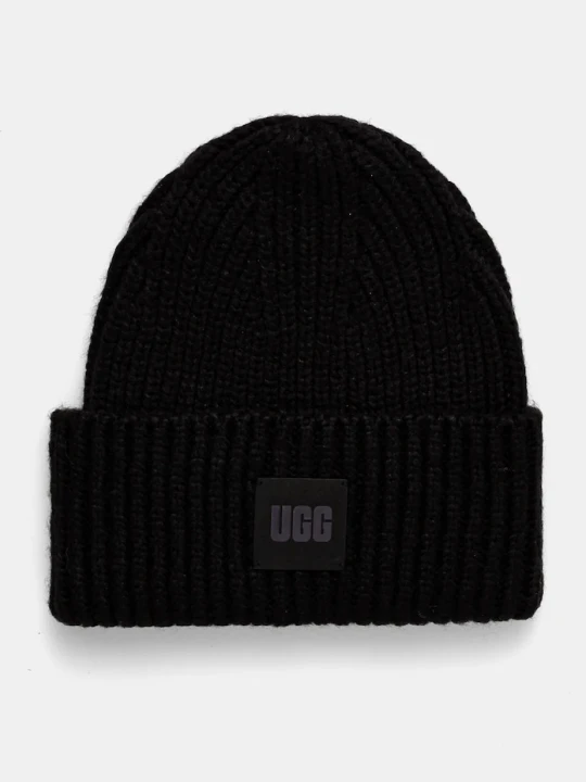 Zdjęcie produktu UGG czapka beanie damska z dodatkiem wełny czarny