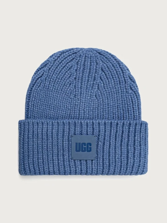 Zdjęcie produktu UGG czapka beanie damska z dodatkiem wełny niebieski