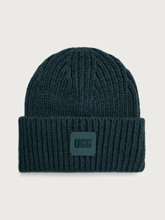 Zdjęcie produktu UGG czapka beanie damska z dodatkiem wełny zielony