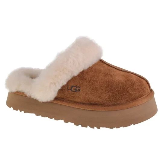Zdjęcie produktu UGG Disquette Slippers 1122550-CHE, Damskie, Brązowe, kapcie, skóra zamszowa, rozmiar: 37