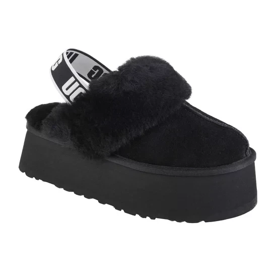 Zdjęcie produktu UGG Funkette 1113474-BLK, Damskie, Czarne, kapcie, skóra zamszowa, rozmiar: 37