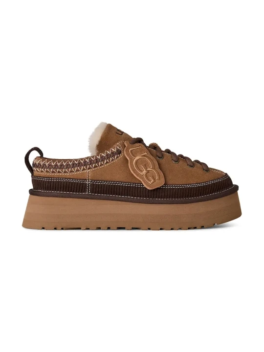 Zdjęcie produktu UGG kapcie damskie zamszowe W Heritage Lace-Up Slipper brązowy