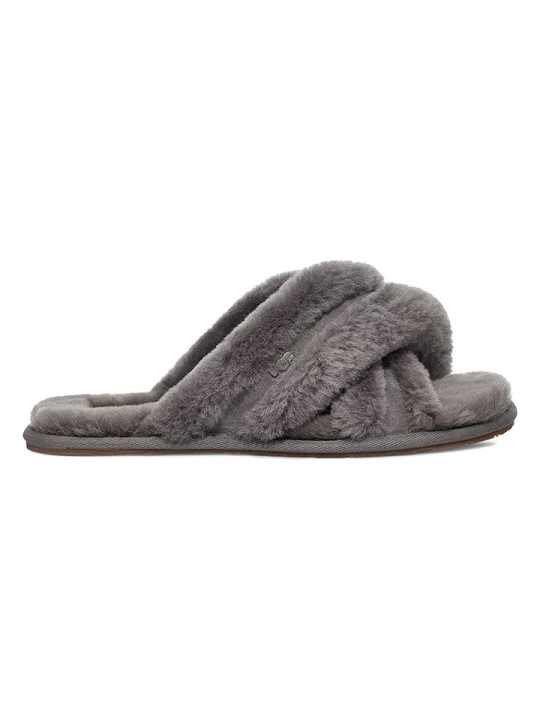 Zdjęcie produktu UGG Kapcie "Scuffita" w kolorze szarym z wełny jagnięcej rozmiar: 37