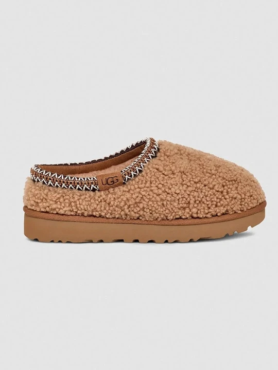 Zdjęcie produktu UGG Kapcie "Tasman Maxi Curly" w kolorze jasnobrązowym ze skóry owczej rozmiar: 41