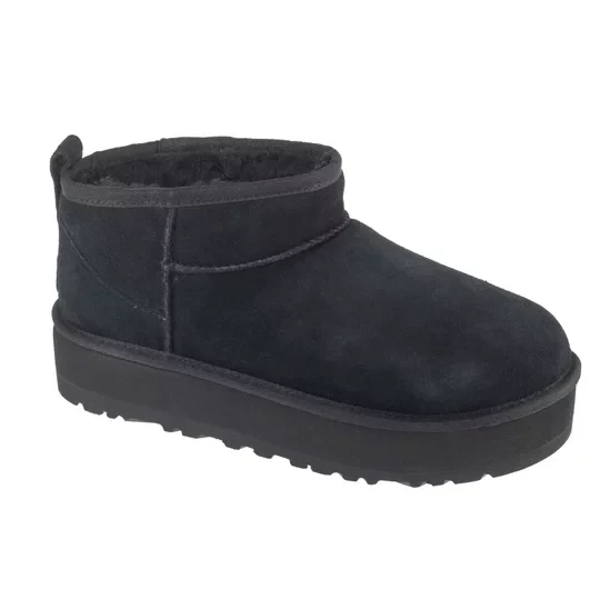 Zdjęcie produktu UGG Kids Classic Ultra Mini Platform 1157791K-BLK, Dla dzieci, Czarne, buty zimowe, skóra zamszowa, rozmiar: 35