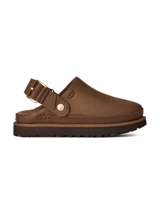 Zdjęcie produktu UGG klapki mules damskie nubukowe W Goldenstar Villa Clog brązowy