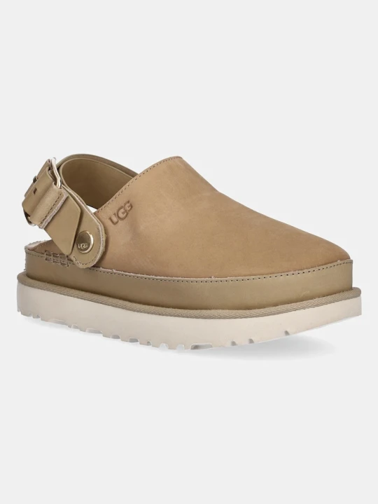 Zdjęcie produktu UGG klapki nubukowe Goldenstar Villa Clog beżowy