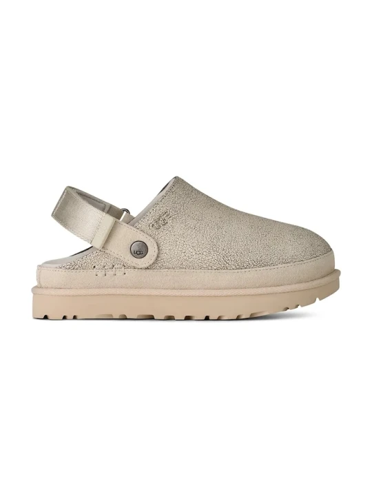 Zdjęcie produktu UGG klapki skórzane W Goldenstar Crackle Clog beżowy