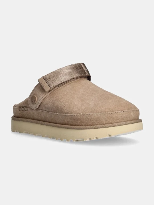 Zdjęcie produktu UGG klapki zamszowe Goldenstar Clog beżowy