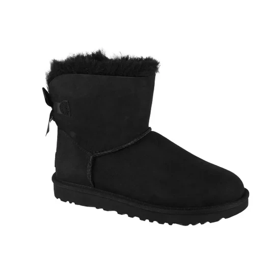 Zdjęcie produktu UGG Mini Bailey Bow II 1016501-BLK, Damskie, Czarne, buty zimowe, skóra naturalna, rozmiar: 37